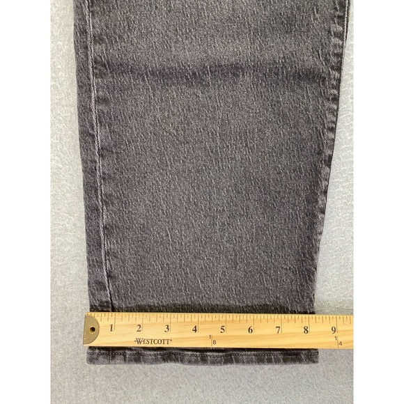 Madewell Jeans Womens 32 Black Curvy 90s Straight Leg Dark Wash Stretch Denim - Picture 5 of 13